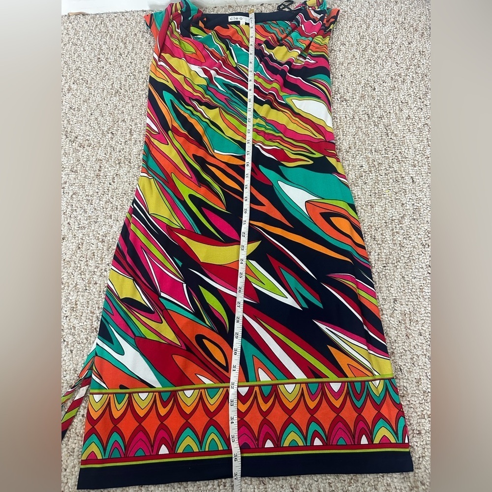 Cleo Multicolor Abstract Print Women's Dress size 6 - Picture 5 of 8